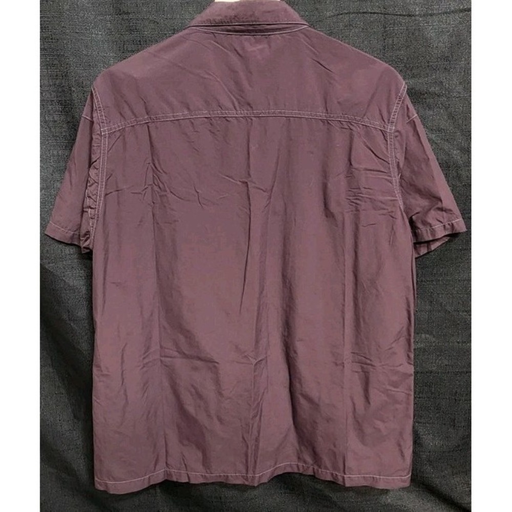 Kuhl Men's Short Sleeve Born In The Mountains Shirt Sz L Red Maroon Outdoor Hike - Picture 6 of 11